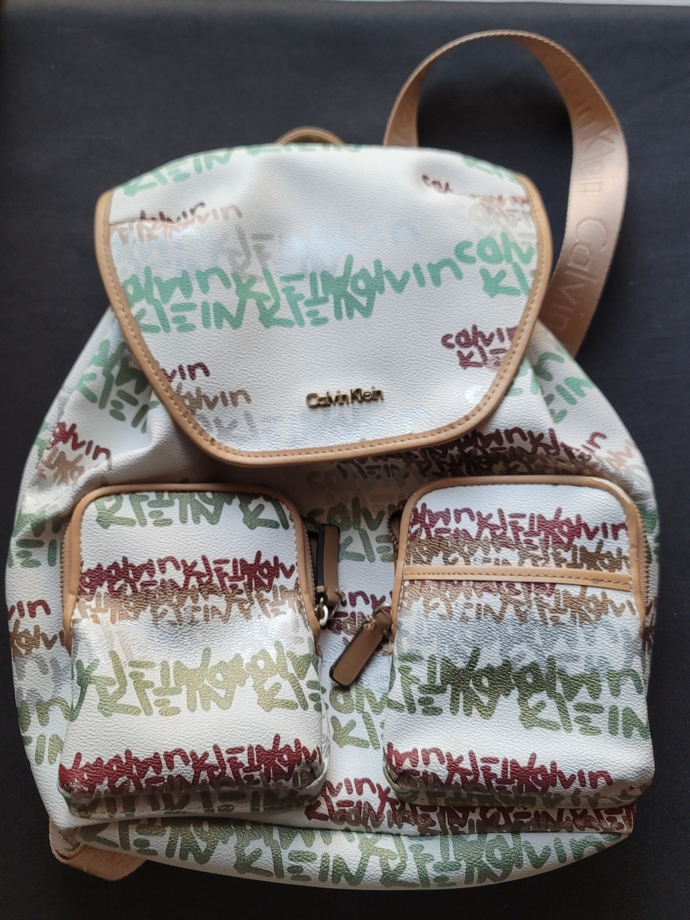 Calvin Klein Hudson Graffiti Signature Logo Backpack